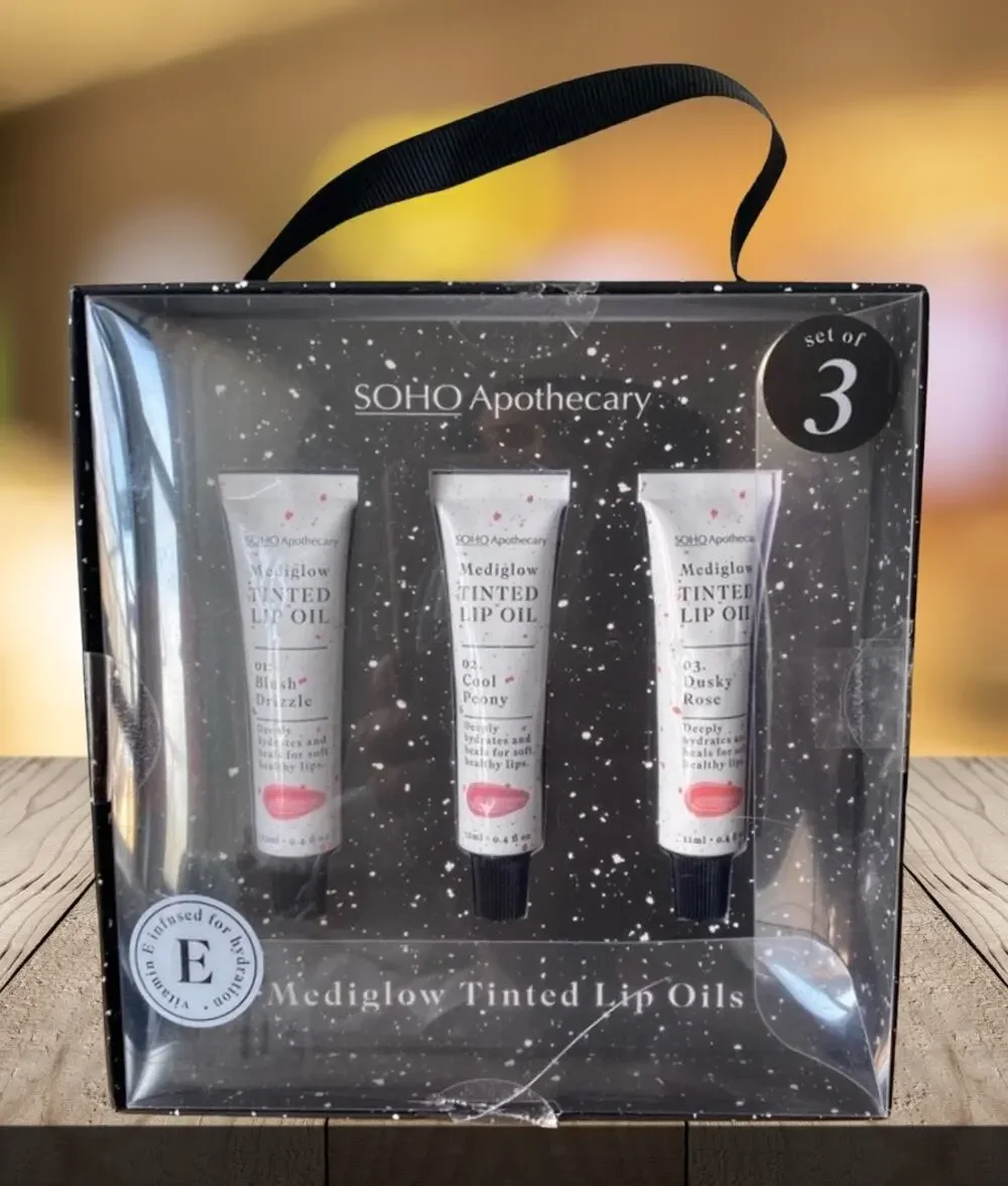 NEW! Soho Apothecary Mediglow Tinted Lip Oil Set - Picture 1 of 3